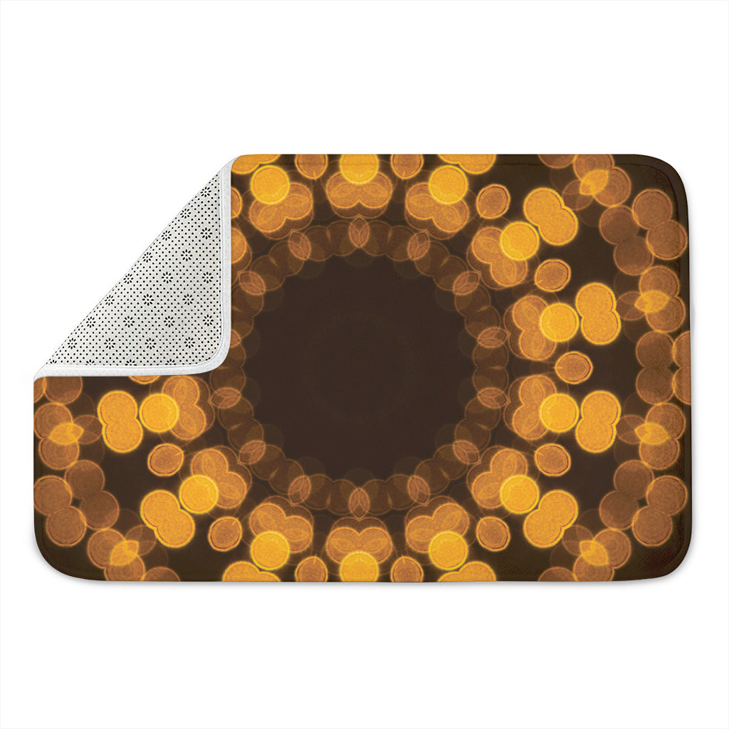 Yellow Spot Kaleidoscope Print Indoor Door Mat
