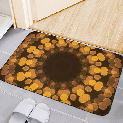 Yellow Spot Kaleidoscope Print Indoor Door Mat