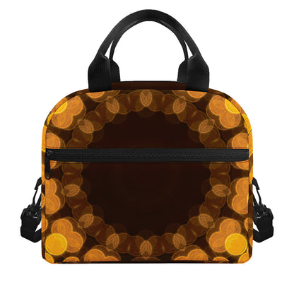 Yellow Spot Kaleidoscope Print Insulated Lunch Bag