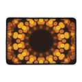 Yellow Spot Kaleidoscope Print Kitchen Mat