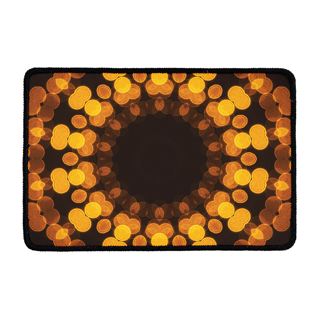 Yellow Spot Kaleidoscope Print Kitchen Mat