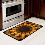Yellow Spot Kaleidoscope Print Kitchen Mat