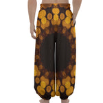 Yellow Spot Kaleidoscope Print Lantern Pants