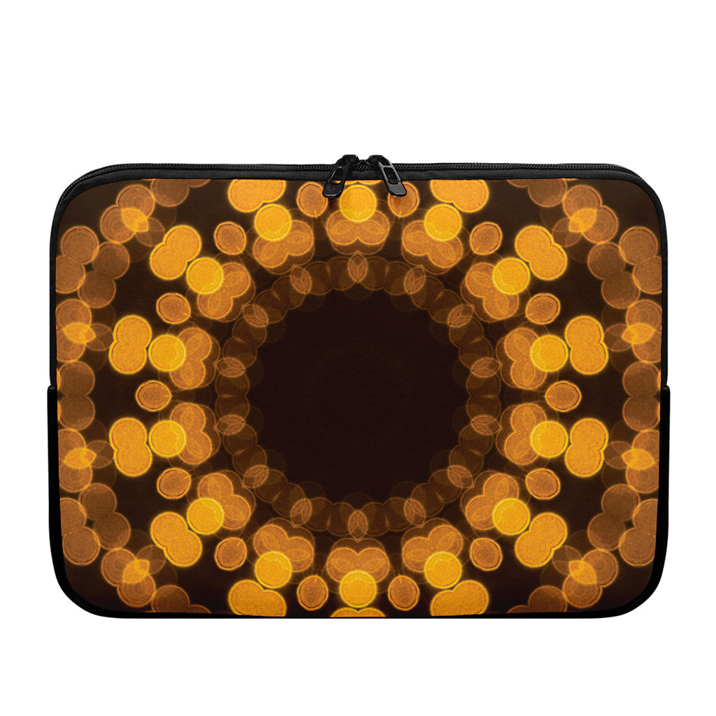 Yellow Spot Kaleidoscope Print Laptop Sleeve