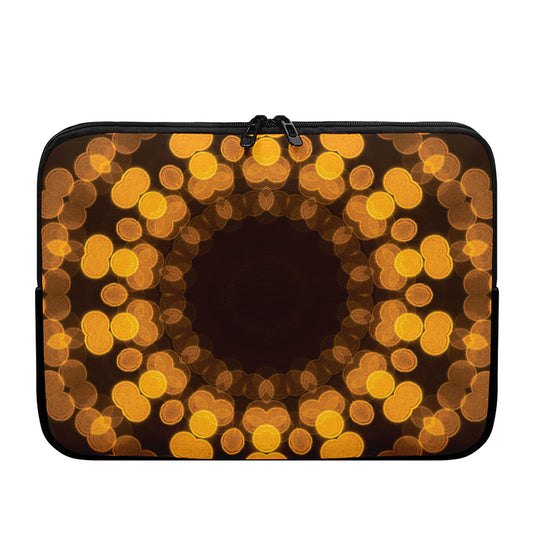 Yellow Spot Kaleidoscope Print Laptop Sleeve