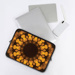 Yellow Spot Kaleidoscope Print Laptop Sleeve