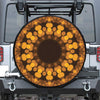 Yellow Spot Kaleidoscope Print Leather Spare Tire Cover