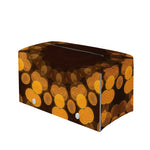 Yellow Spot Kaleidoscope Print Leather Tissue Box Cover