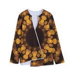 Yellow Spot Kaleidoscope Print Long Sleeve Short Coat