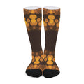Yellow Spot Kaleidoscope Print Long Socks