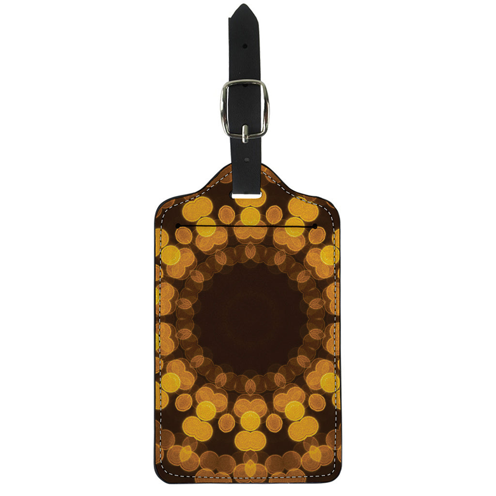 Yellow Spot Kaleidoscope Print Luggage Tag
