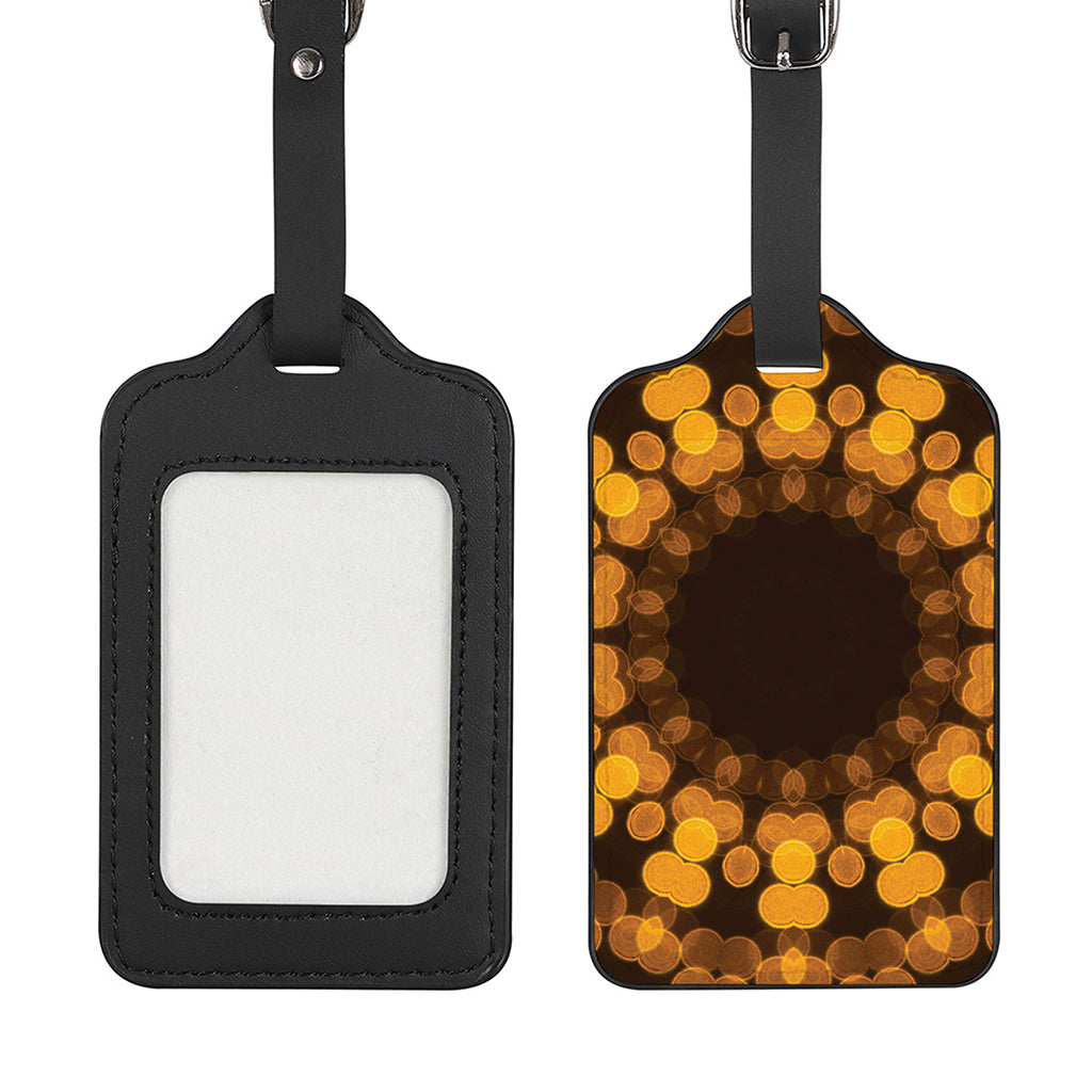 Yellow Spot Kaleidoscope Print Luggage Tag