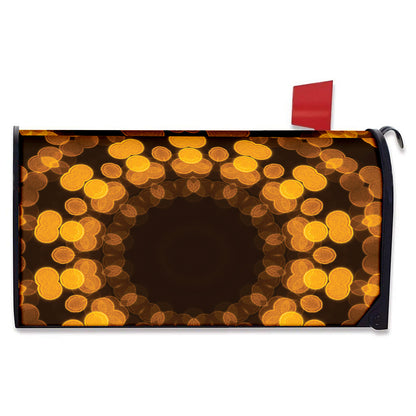 Yellow Spot Kaleidoscope Print Mailbox Cover