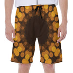 Yellow Spot Kaleidoscope Print Men's Beach Shorts