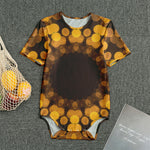 Yellow Spot Kaleidoscope Print Men's Bodysuit