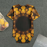 Yellow Spot Kaleidoscope Print Men's Bodysuit