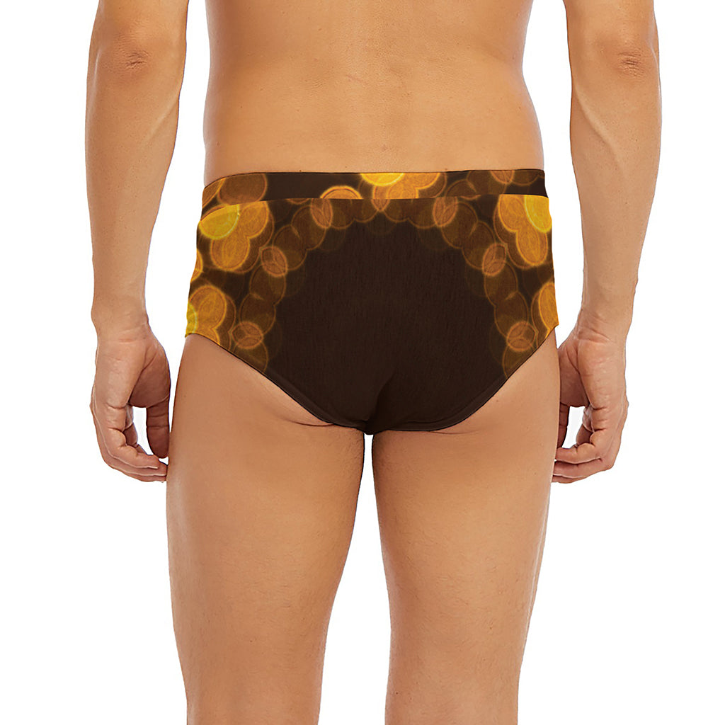 Yellow Spot Kaleidoscope Print Men's Briefs