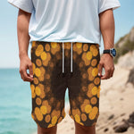 Yellow Spot Kaleidoscope Print Men's Cargo Shorts