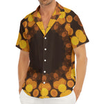 Yellow Spot Kaleidoscope Print Men's Deep V-Neck Shirt