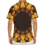 Yellow Spot Kaleidoscope Print Men's Deep V-Neck Shirt