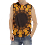 Yellow Spot Kaleidoscope Print Men's Fitness Tank Top