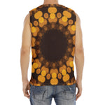 Yellow Spot Kaleidoscope Print Men's Fitness Tank Top
