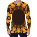 Yellow Spot Kaleidoscope Print Men's Long Sleeve T-Shirt