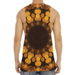 Yellow Spot Kaleidoscope Print Men's Muscle Tank Top