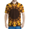 Yellow Spot Kaleidoscope Print Men's Polo Shirt