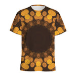 Yellow Spot Kaleidoscope Print Men's Sports T-Shirt