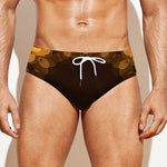 Yellow Spot Kaleidoscope Print Men's Swim Briefs