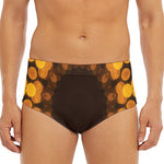 Yellow Spot Kaleidoscope Print Men's Triangle Swim Briefs