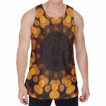 Yellow Spot Kaleidoscope Print Men's Velvet Tank Top