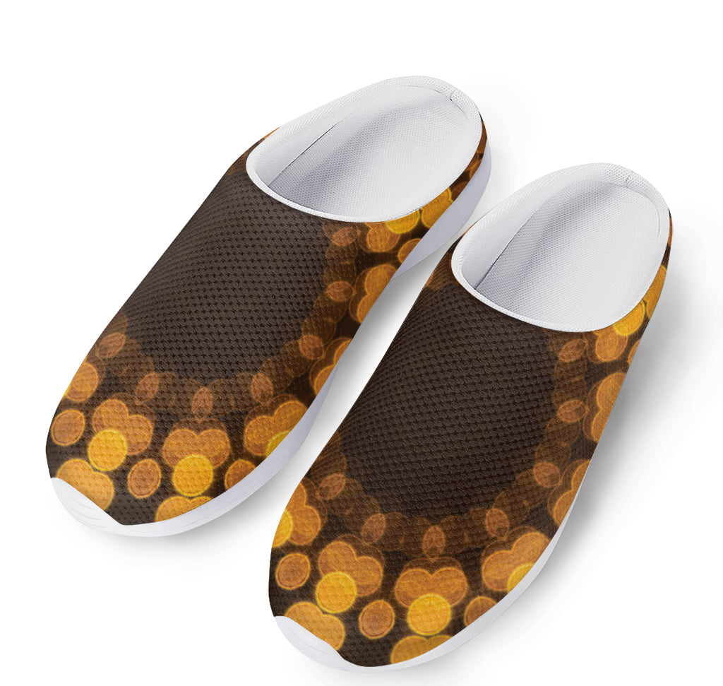 Yellow Spot Kaleidoscope Print Mesh Casual Shoes