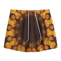 Yellow Spot Kaleidoscope Print Mesh Shorts