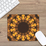 Yellow Spot Kaleidoscope Print Mouse Pad