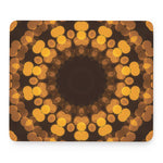 Yellow Spot Kaleidoscope Print Mouse Pad