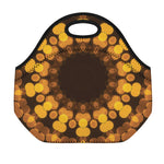 Yellow Spot Kaleidoscope Print Neoprene Lunch Bag