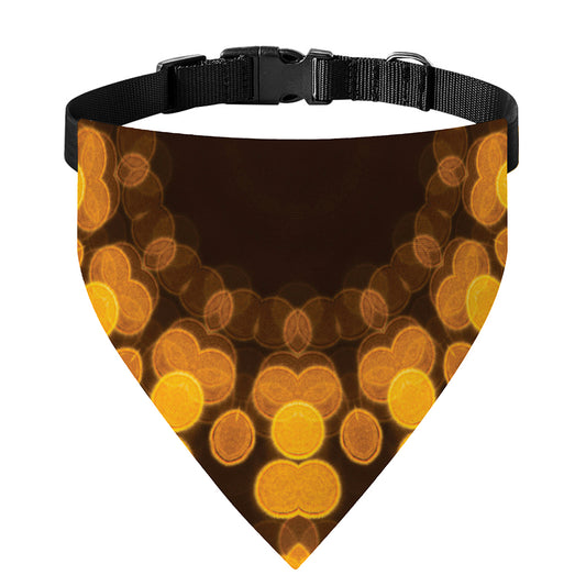 Yellow Spot Kaleidoscope Print Over The Collar Dog Bandana