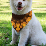 Yellow Spot Kaleidoscope Print Over The Collar Dog Bandana