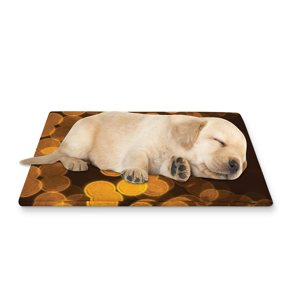 Yellow Spot Kaleidoscope Print Pet Cooling Mat Cover