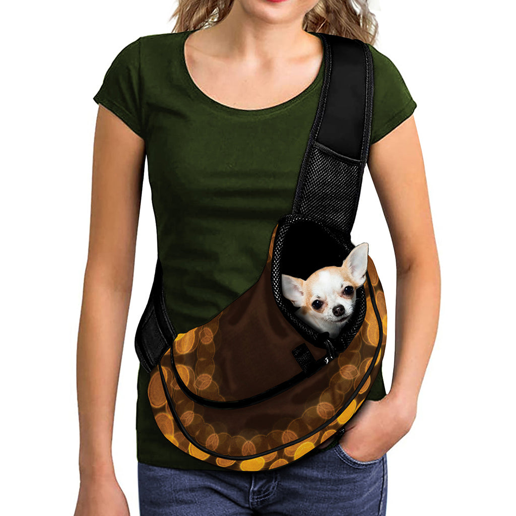 Yellow Spot Kaleidoscope Print Pet Sling Carrier