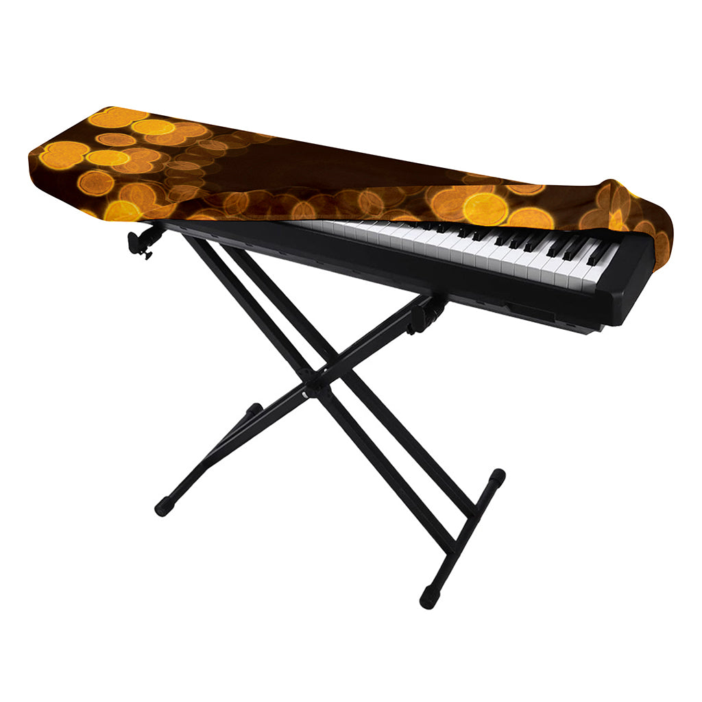 Yellow Spot Kaleidoscope Print Piano Keyboard Cover