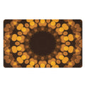 Yellow Spot Kaleidoscope Print Polyester Doormat