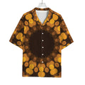 Yellow Spot Kaleidoscope Print Rayon Hawaiian Shirt