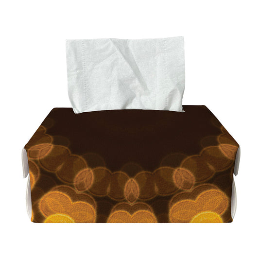Yellow Spot Kaleidoscope Print Rectangle Tissue Box Cover