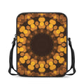 Yellow Spot Kaleidoscope Print Rectangular Crossbody Bag