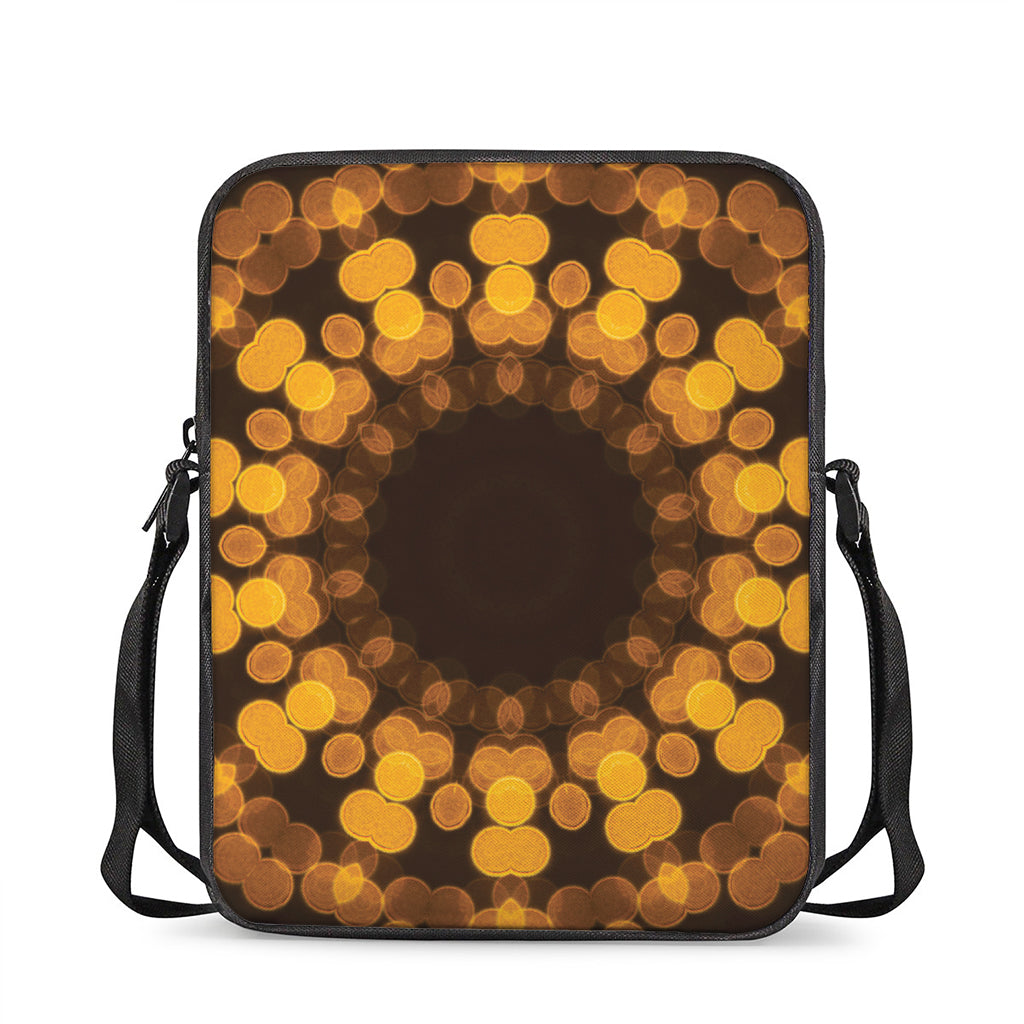 Yellow Spot Kaleidoscope Print Rectangular Crossbody Bag