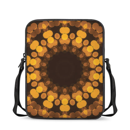 Yellow Spot Kaleidoscope Print Rectangular Crossbody Bag
