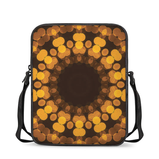 Yellow Spot Kaleidoscope Print Rectangular Crossbody Bag